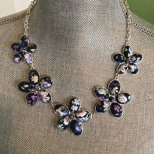 Floral statement necklace.